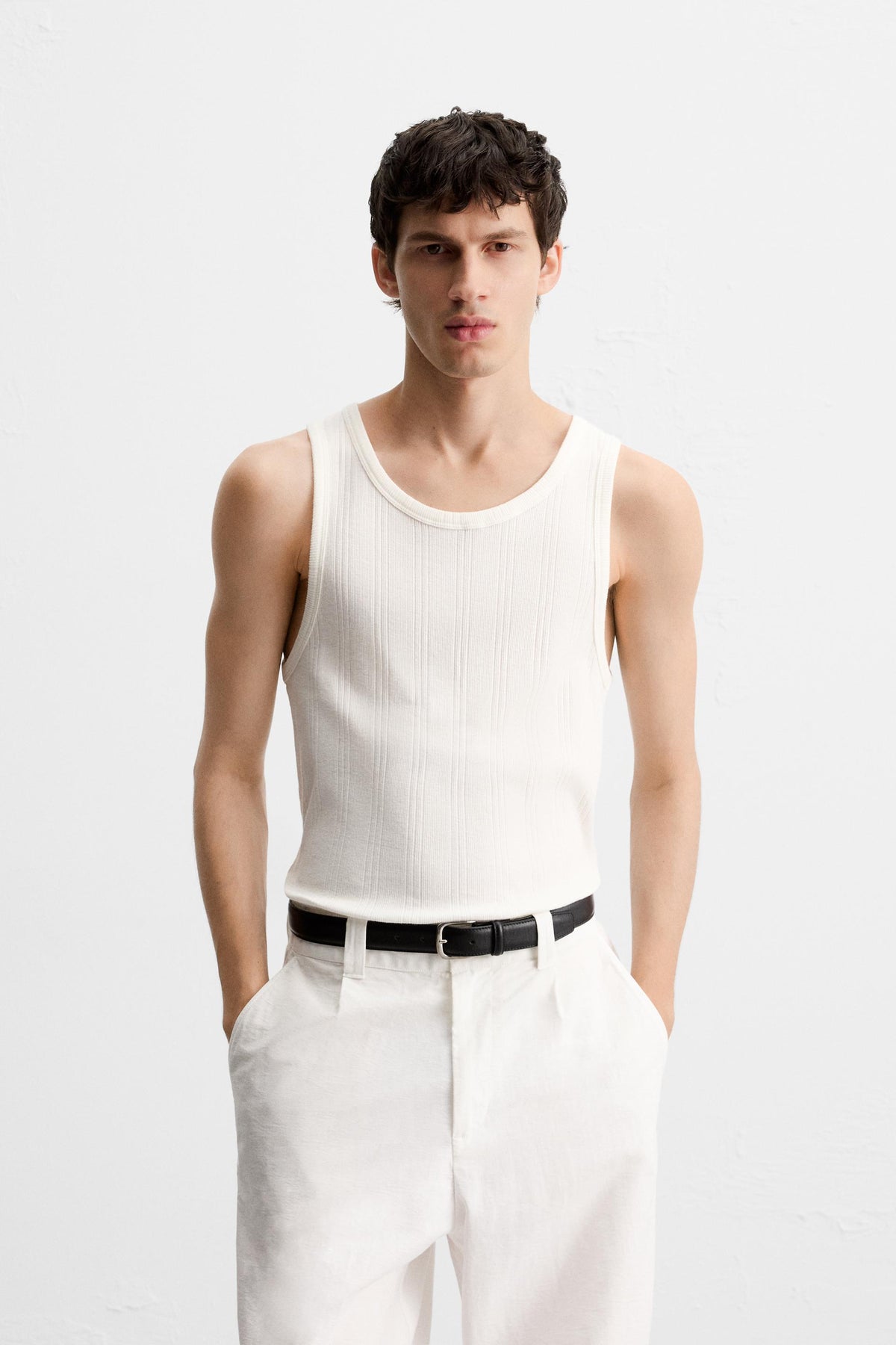 TEXTURED TANK T-SHIRT - Image 2