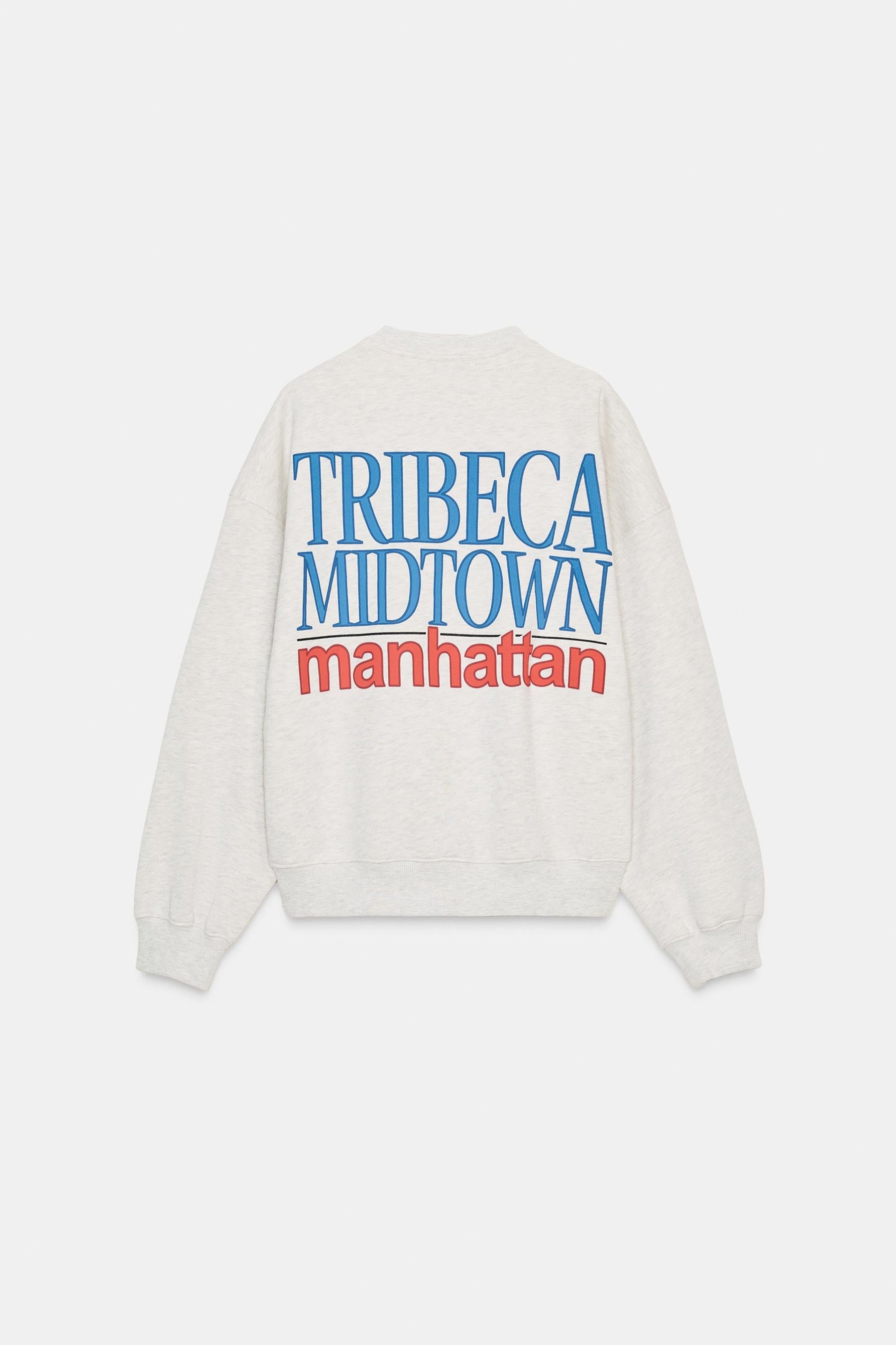 Contrast Slogan Sweatshirt