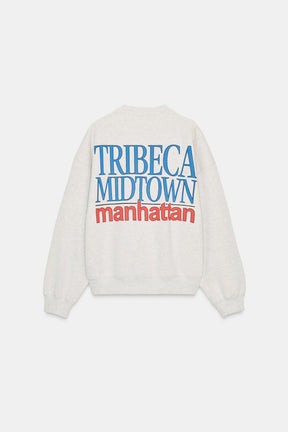 Contrast Slogan Sweatshirt