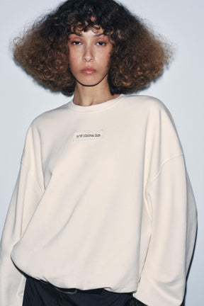 Embroidered Slogan Sweatshirt