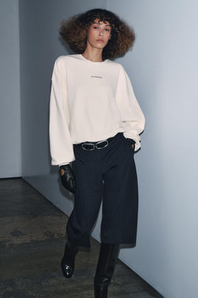Embroidered Slogan Sweatshirt
