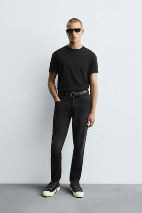 SLIM FIT CROPPED JEANS - Image 1