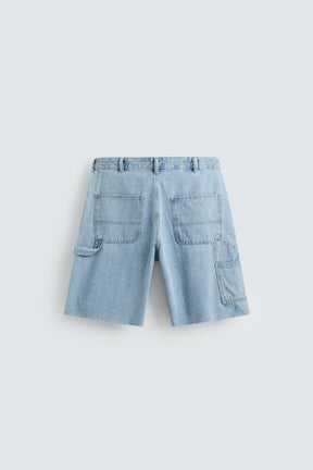 CARPENTER POCKET DENIM BERMUDA SHORTS - Image 7