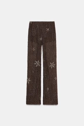 BEADED SEQUIN TROUSERS