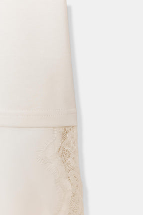 Kombiniertes Spitzen-T-Shirt