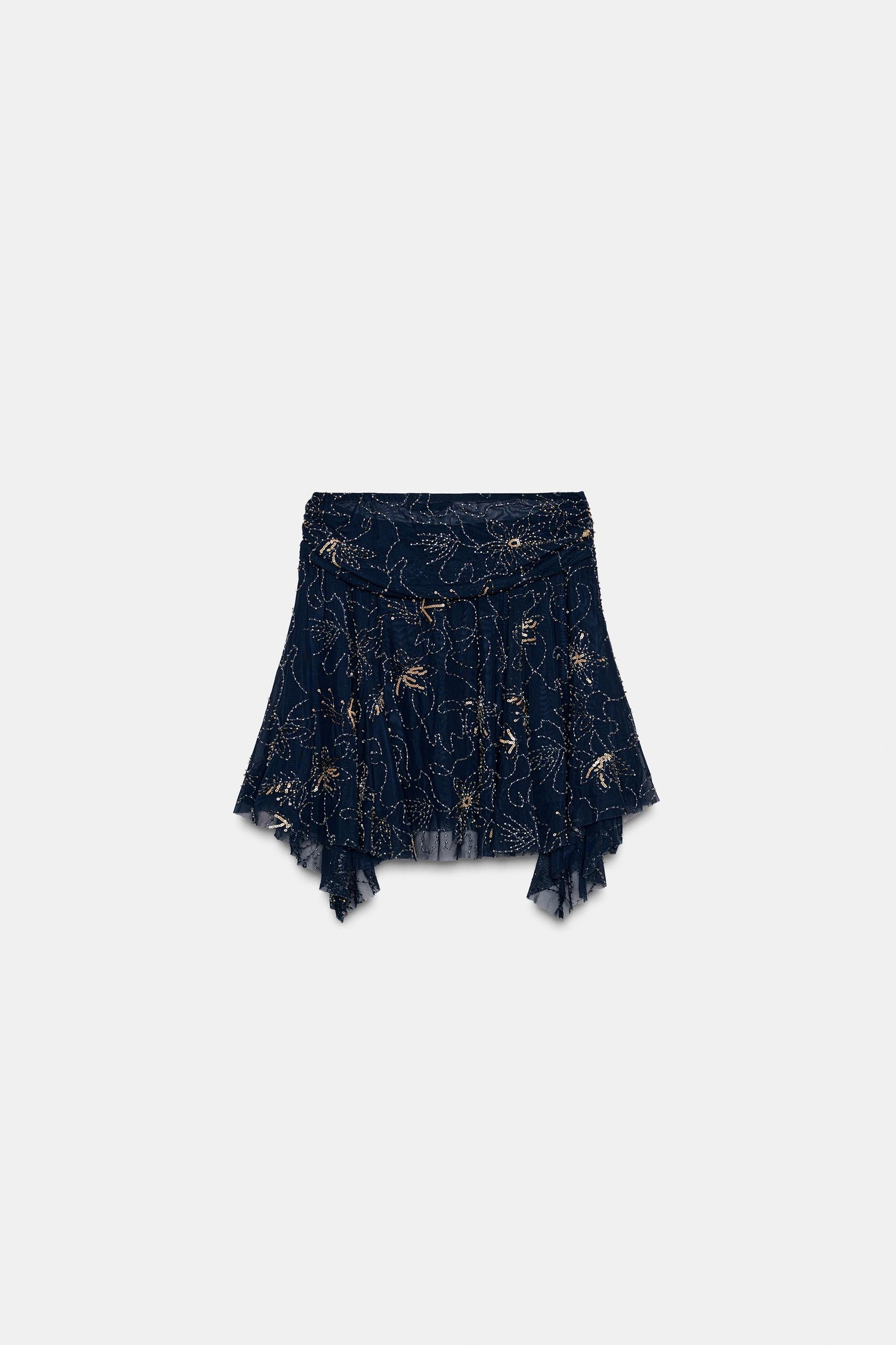 Embroidered Beaded Fashion Skirt