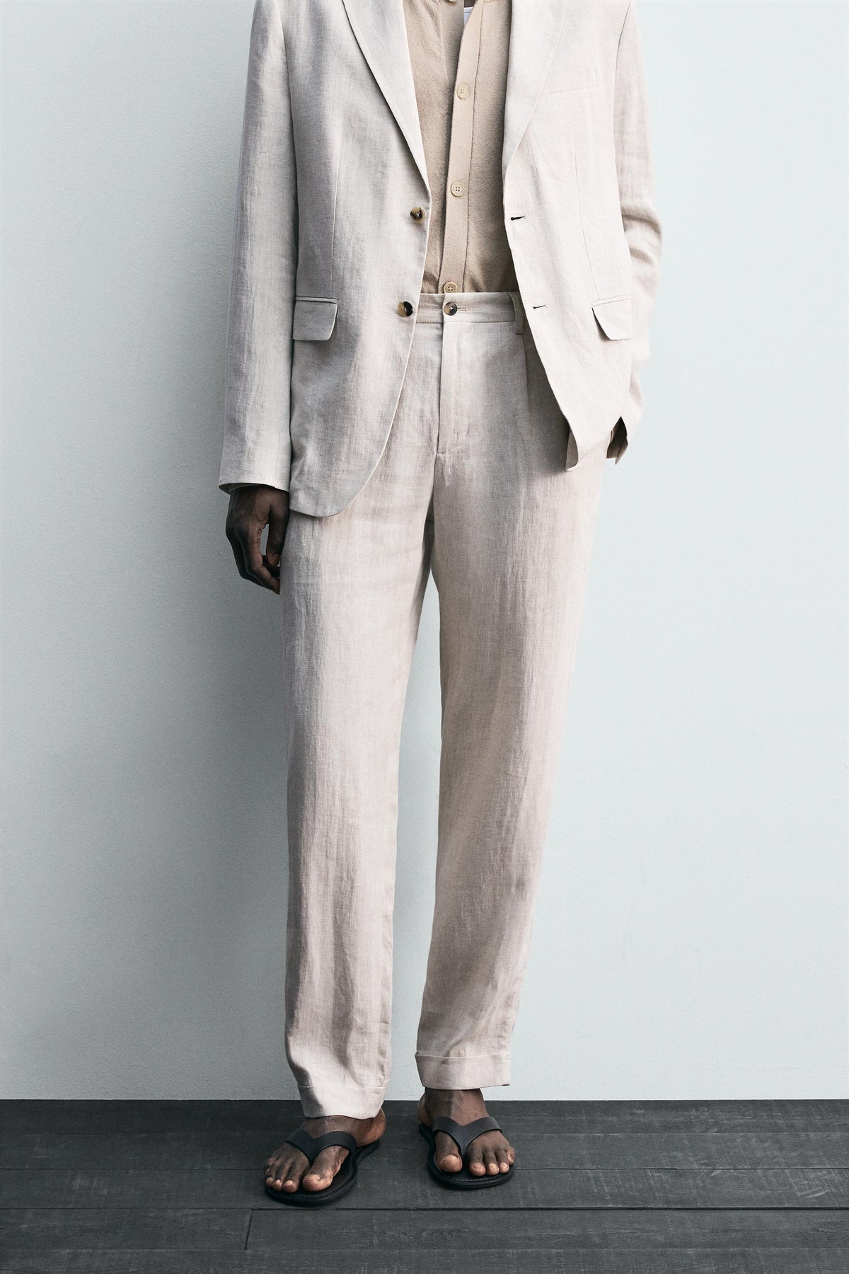 100% LINEN SUIT TROUSERS - Image 2