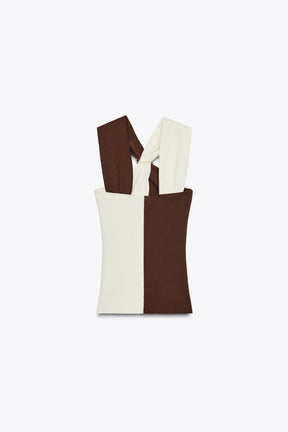 HALTER TOP WITH TRIM DETAIL - Image 6