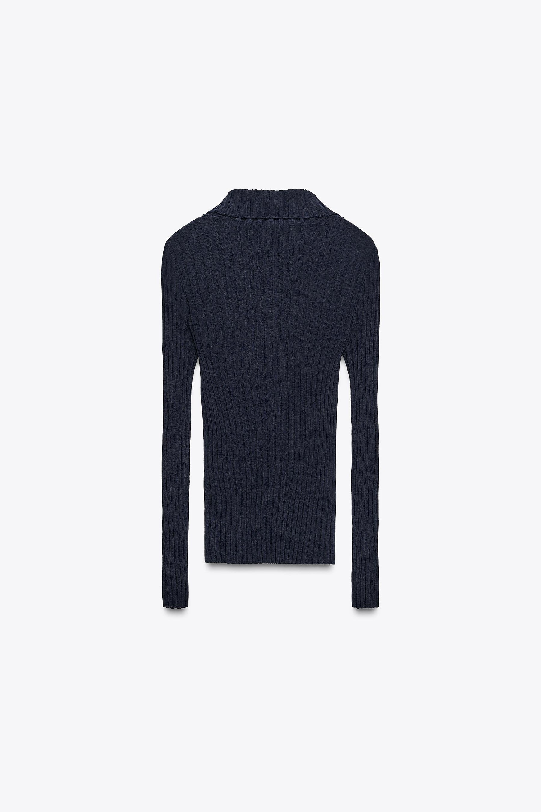 RIBBED KNIT POLO SHIRT - Image 5