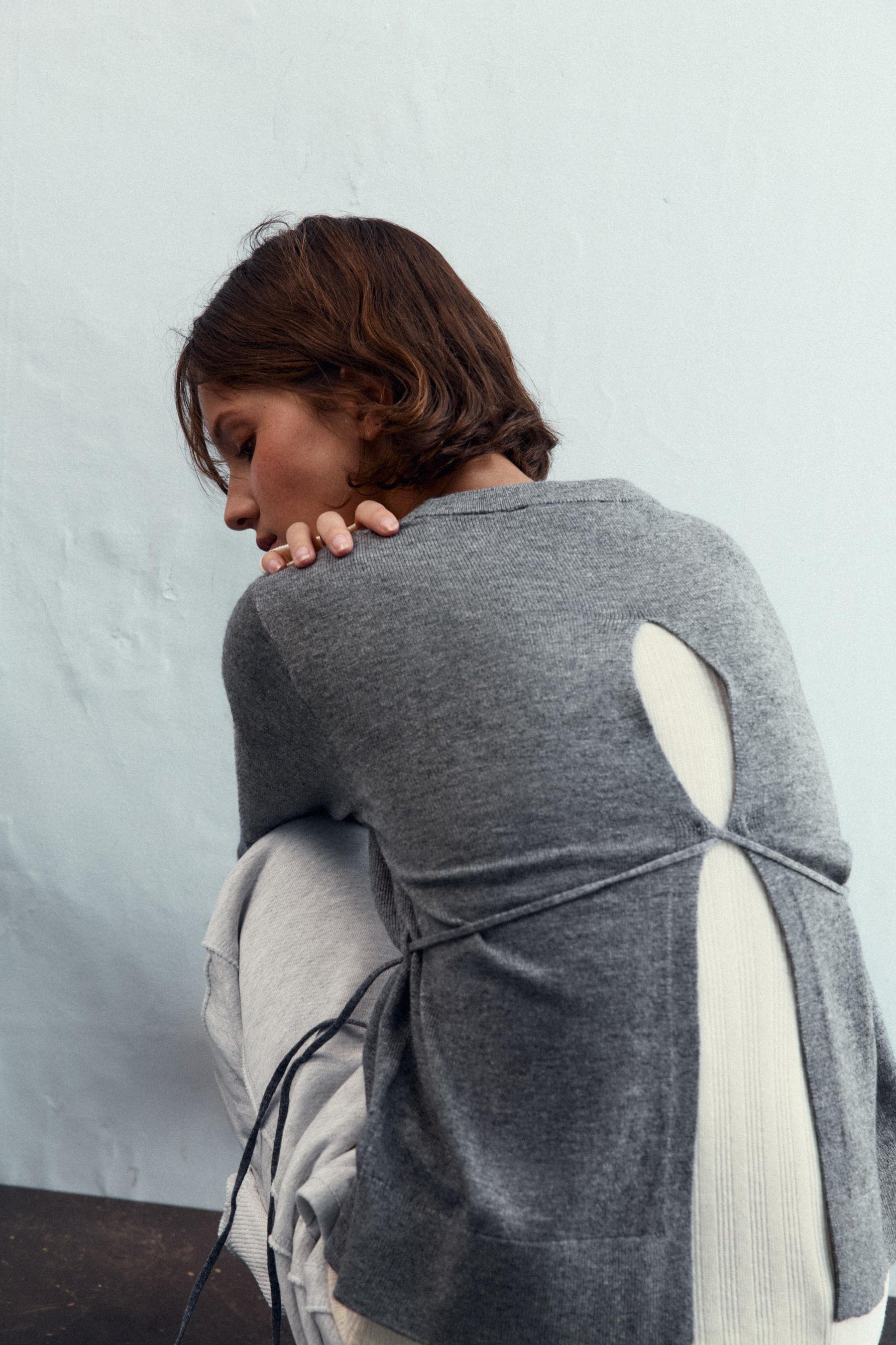 LACE-UP OPEN BACK JUMPER