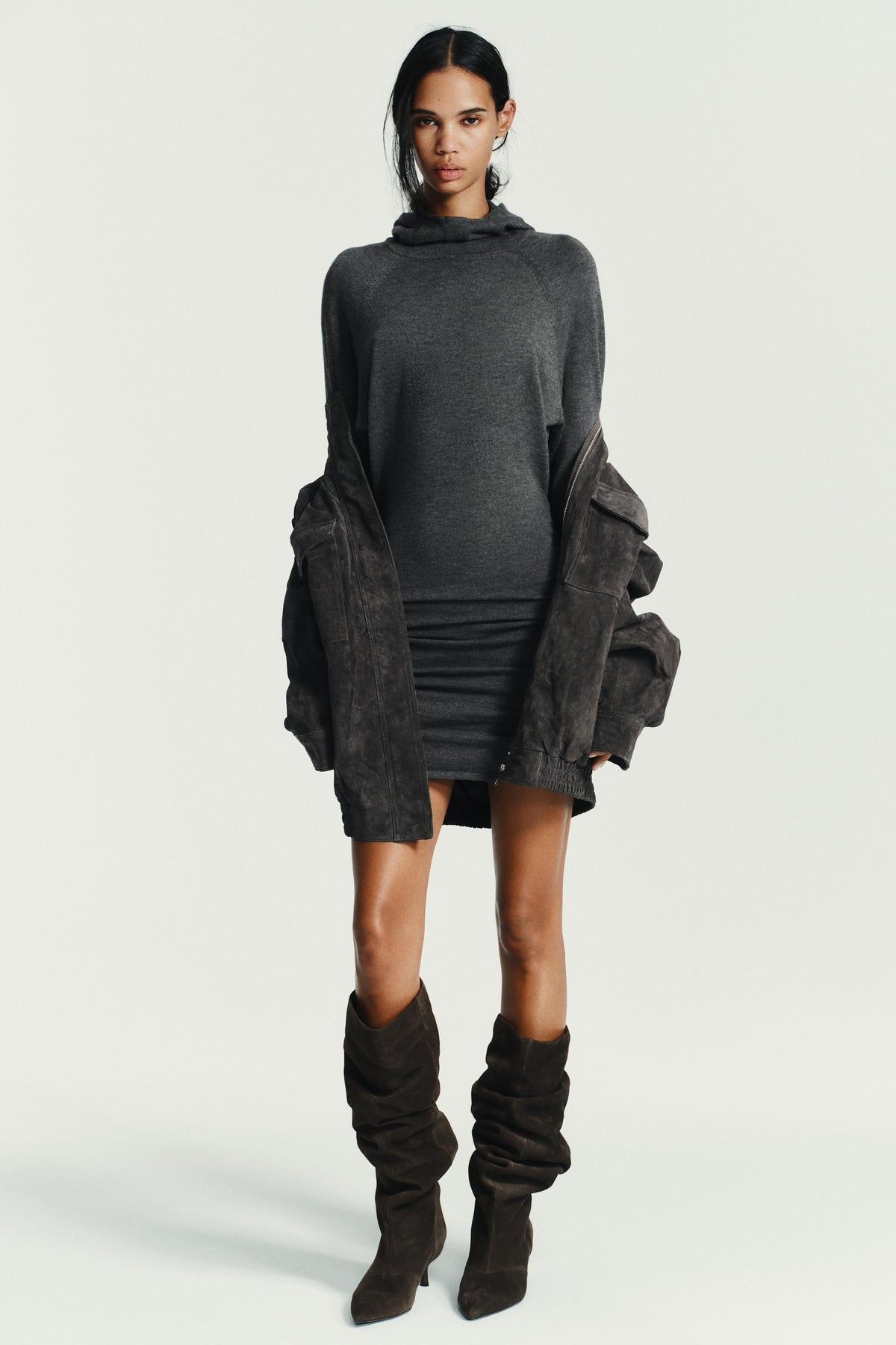 Suede Kitten Heel Boots
