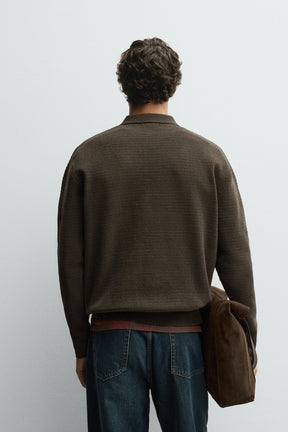 CHENILLE KNIT POLO SHIRT - Image 3
