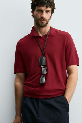 TEXTURED KNIT POLO SHIRT - Image 5