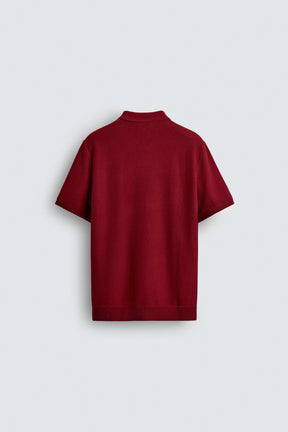 TEXTURED KNIT POLO SHIRT - Image 7