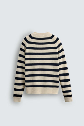 STRIPED BAKER COLLAR JUMPER - Image 7