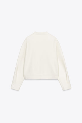 SOFT BOMBER JACKET WITH GOLDEN BUTTONS - Image 4