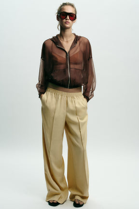 ORGANZA HOODED JACKET