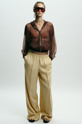 HOODED ORGANZA JACKET - Image 1