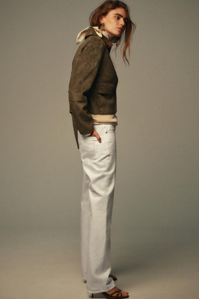 KURZE JACKE AUS WILDLEDERKUNST