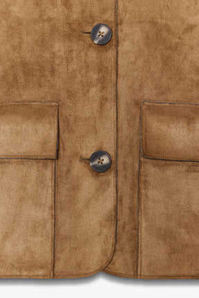 SHORT FAUX SUEDE JACKET - Image 8