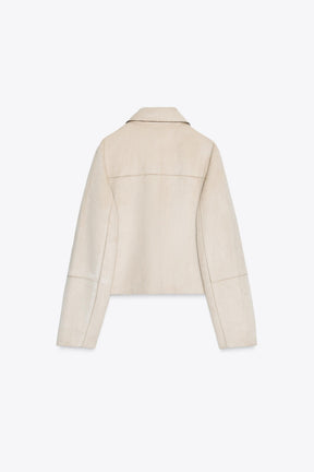 SHORT FAUX SUEDE JACKET - Image 6