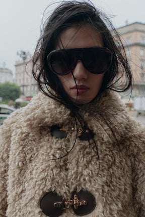 Feuerwehrjacke aus Kunstpelz