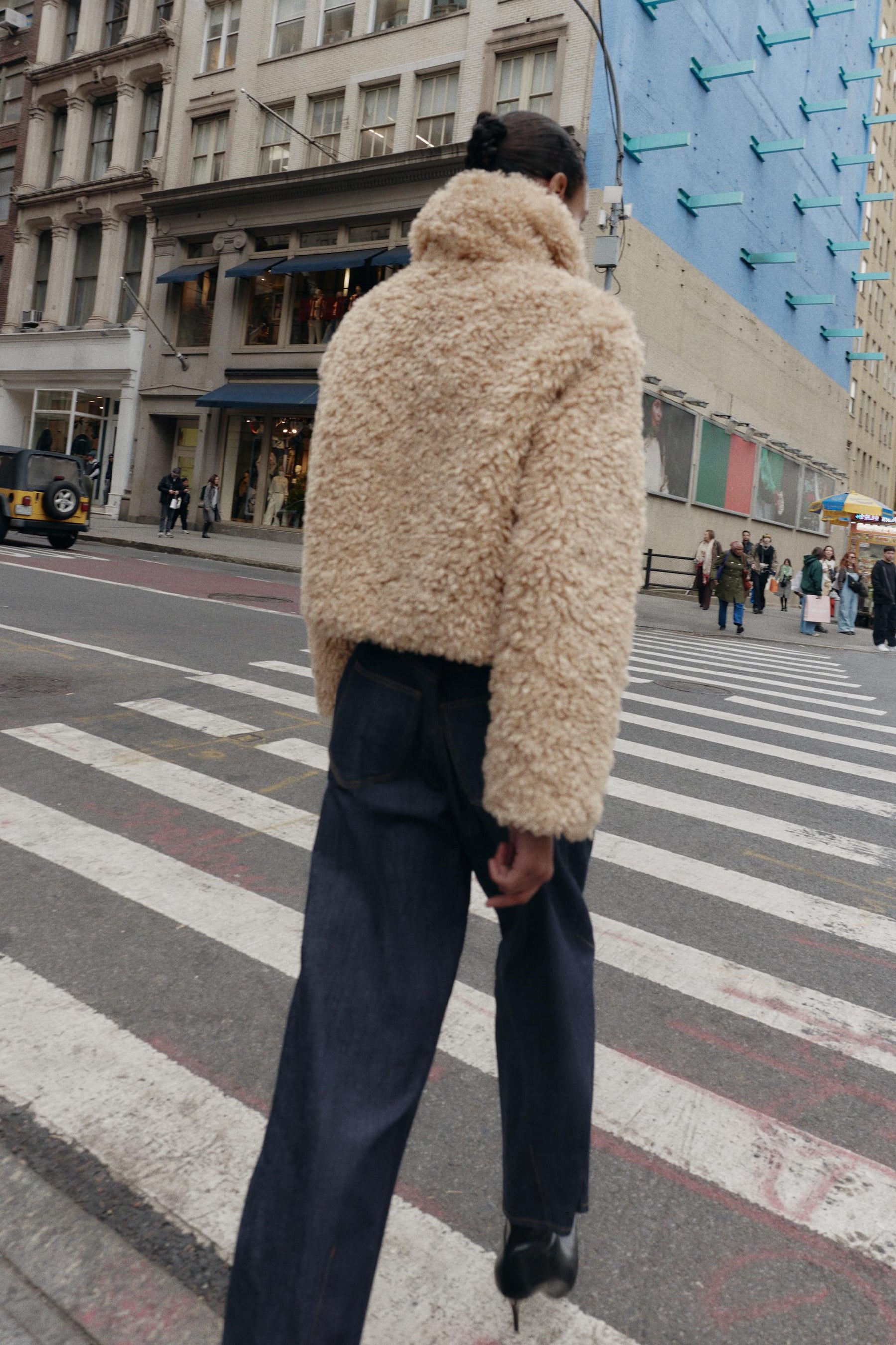 FAUX FUR JACKET WITH FIREMAN CLASP - Image 6