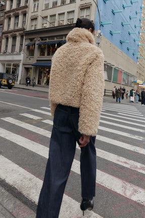 FAUX FUR JACKET WITH FIREMAN CLASP - Image 6