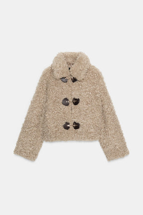FAUX FUR JACKET WITH FIREMAN CLASP - Image 7
