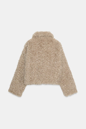 FAUX FUR JACKET WITH FIREMAN CLASP - Image 8