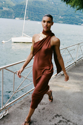 Asymmetric Midi Dress
