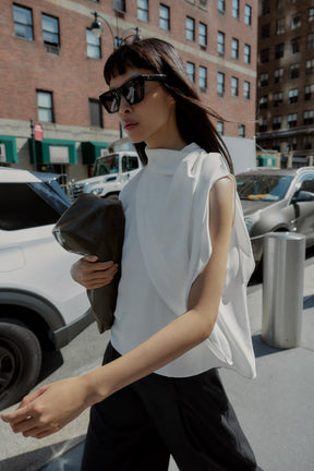 Asymmetric Crepe Top