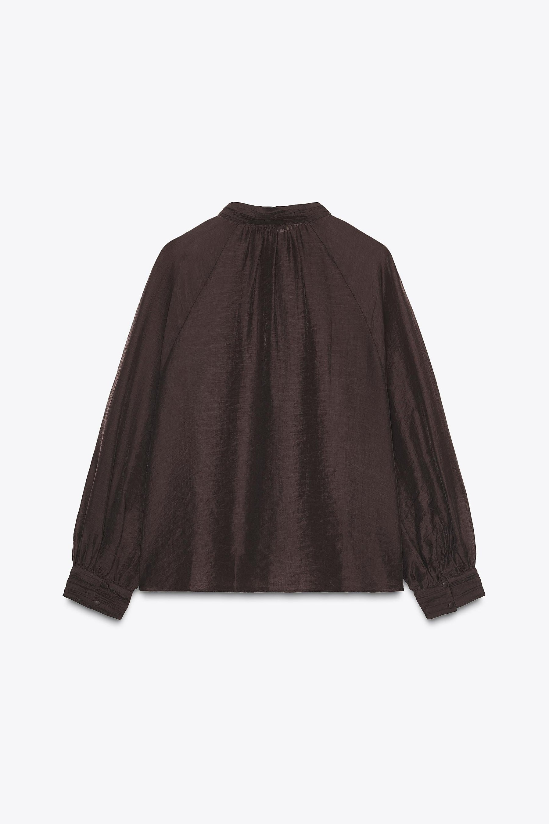 Transparente Bluse mit Puffärmeln