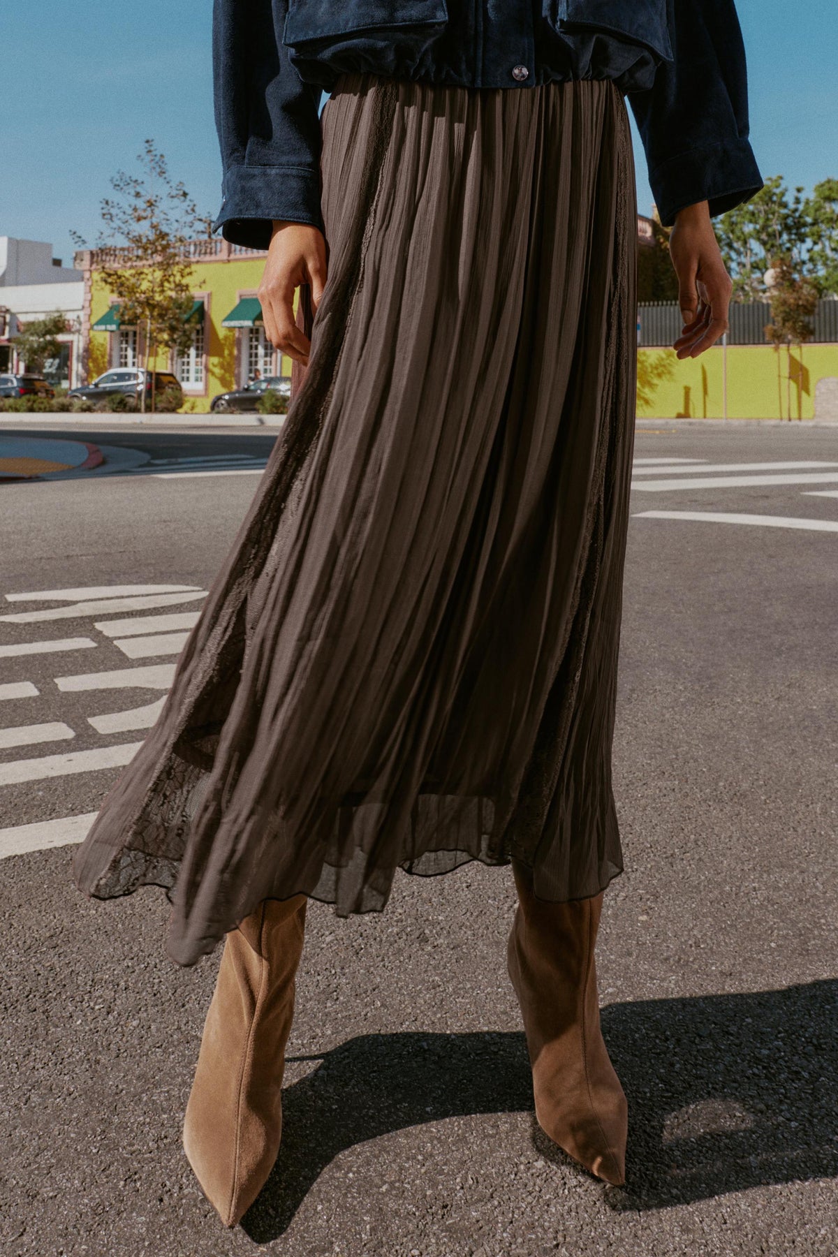 Lace Godet Skirt