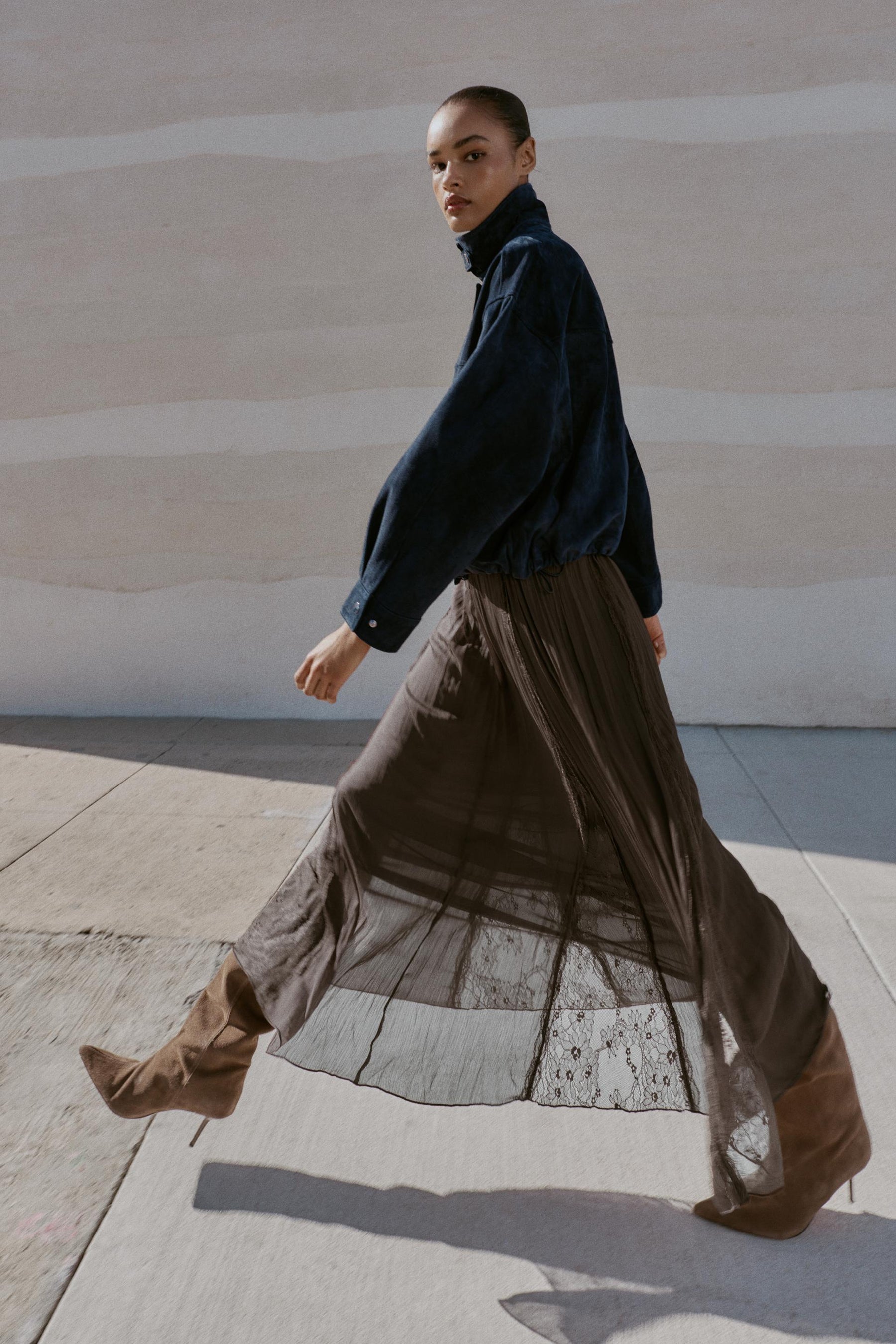Lace Godet Skirt