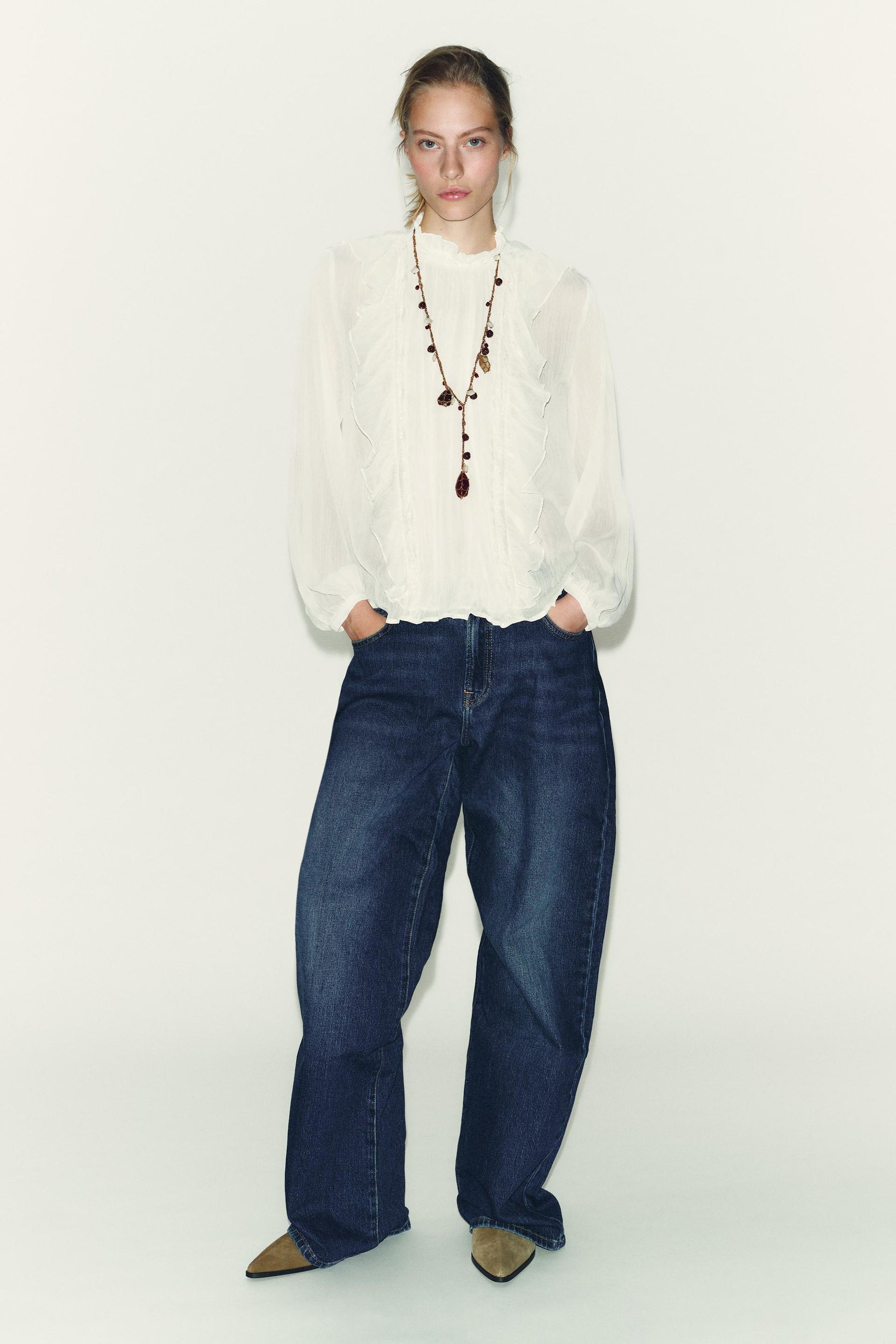 Cotton Gauze Blouse with