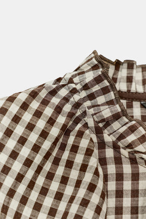 Ruffled Gingham Blouse