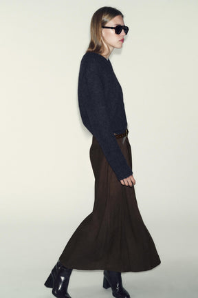 BELTED MIDI SKIRT