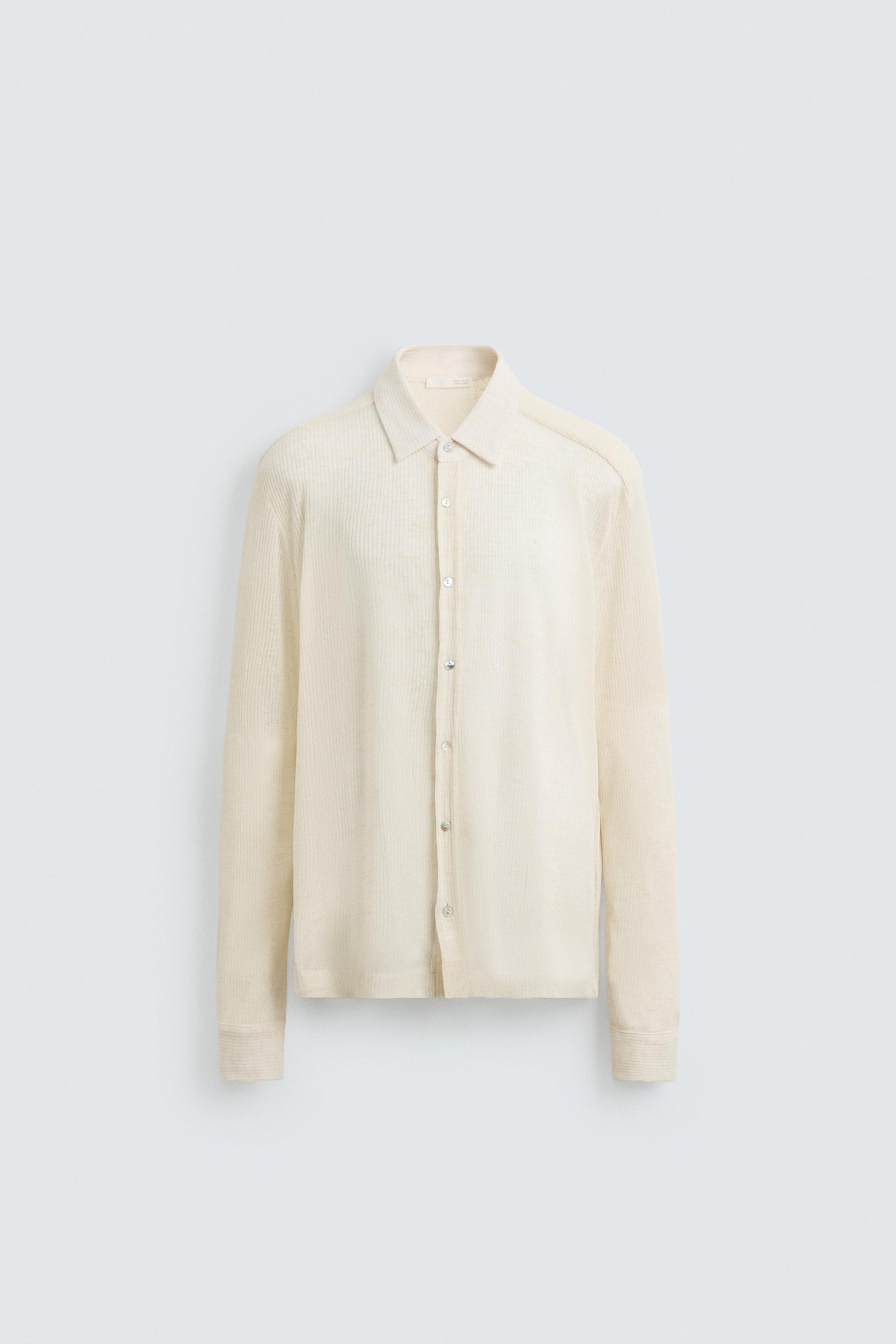 TEXTURED SEMI-SHEER SHIRT - Image 6