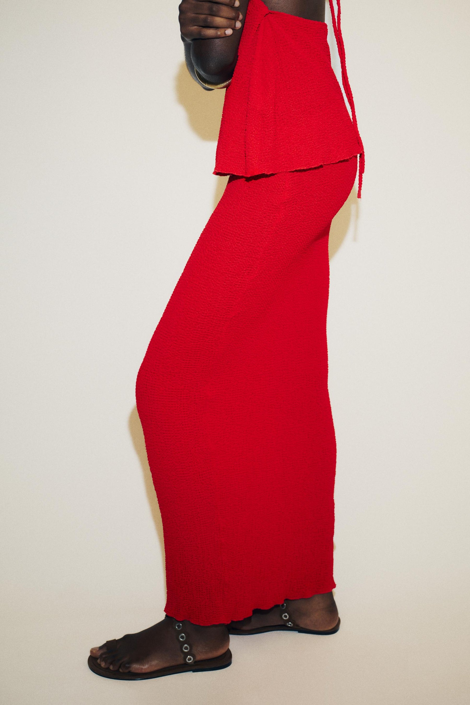 Textured Long Skirt