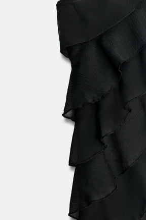Asymmetric Ruffled Blouse