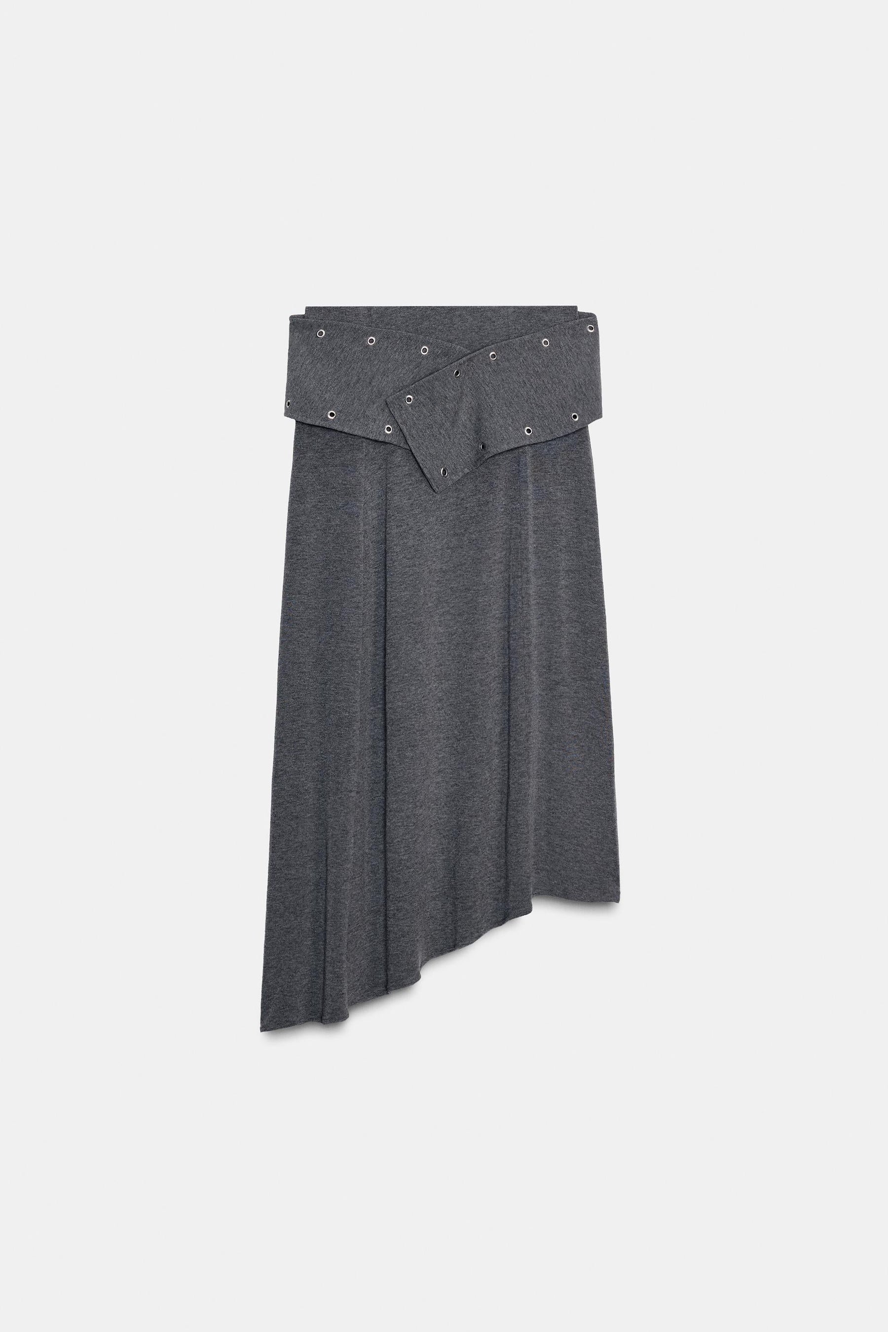 STUDDED MIDI SKIRT