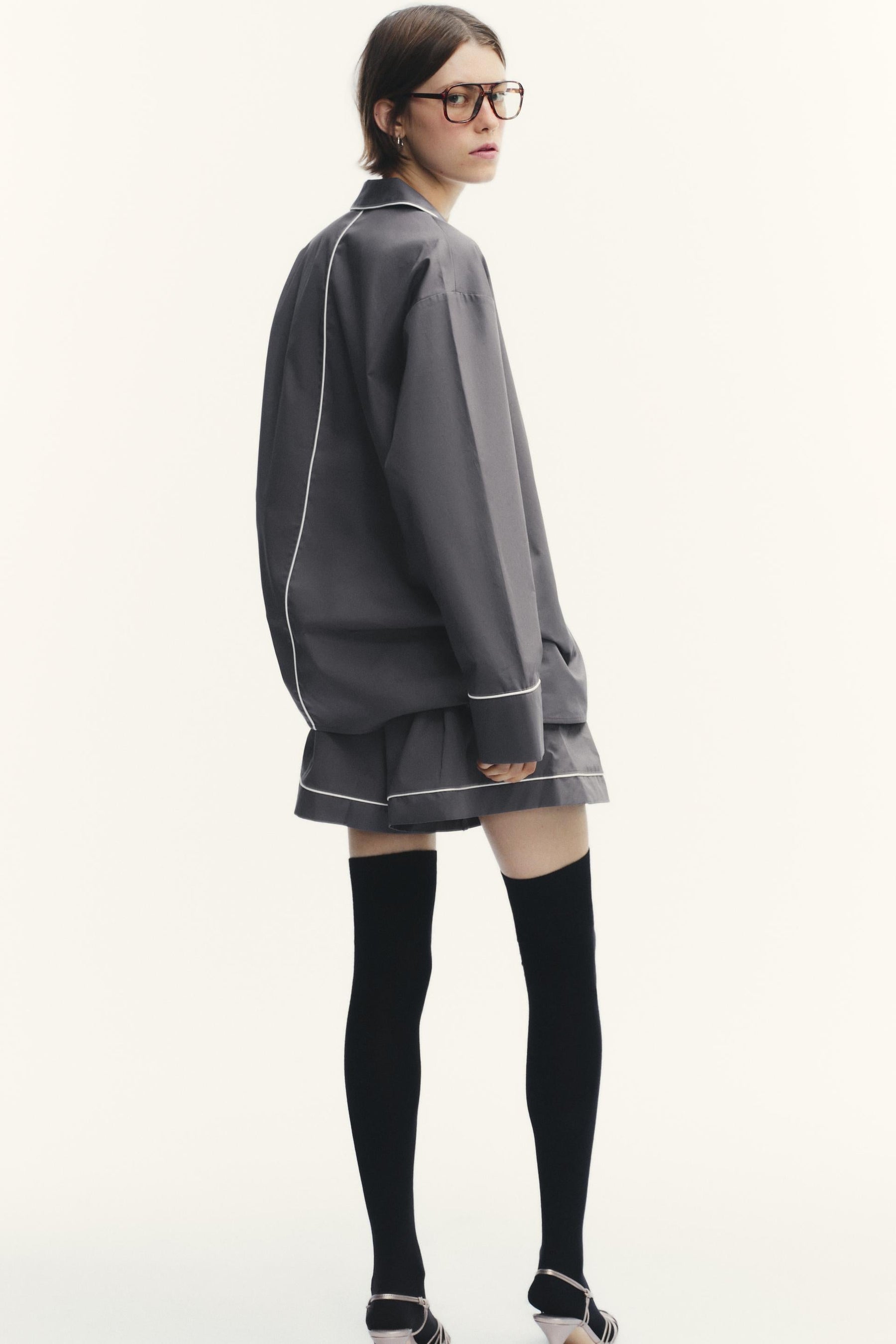 PIPED TRIM SHIRT