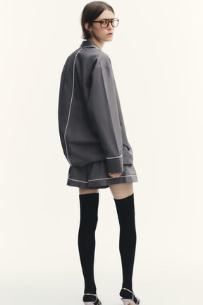 PIPED TRIM SHIRT