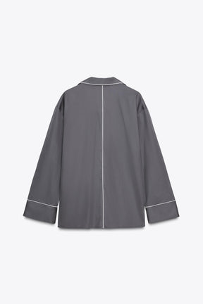 PIPED TRIM SHIRT