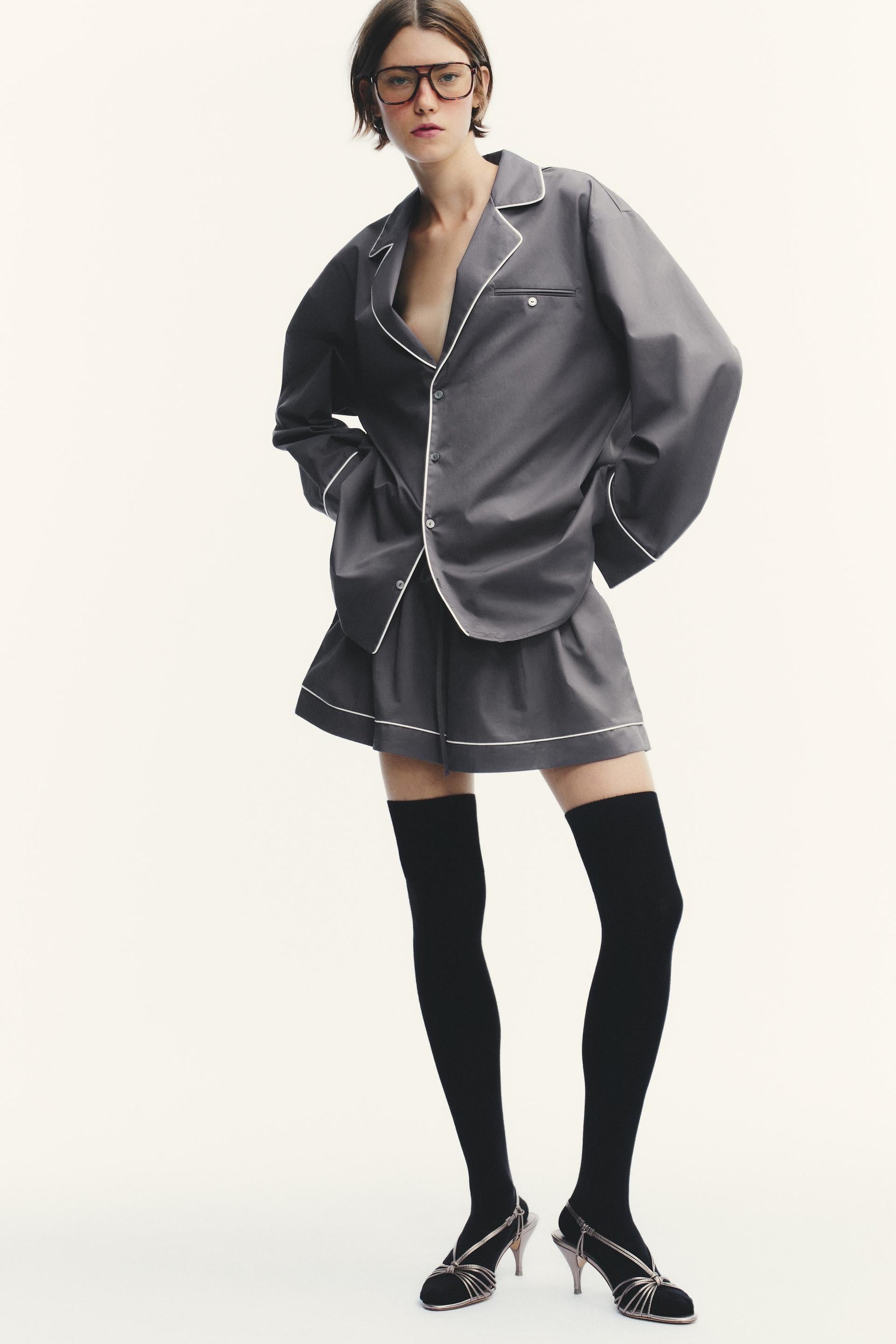 PIPED TRIM SHIRT