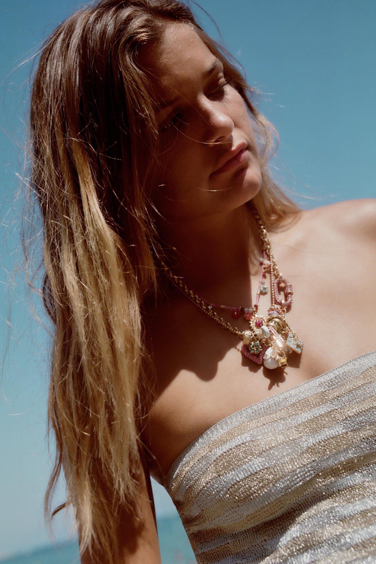 METALLIC THREAD TOP