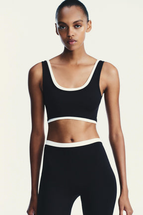 Cropped Double Effect Top