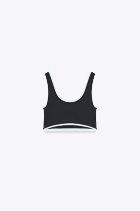 Cropped Double Effect Top