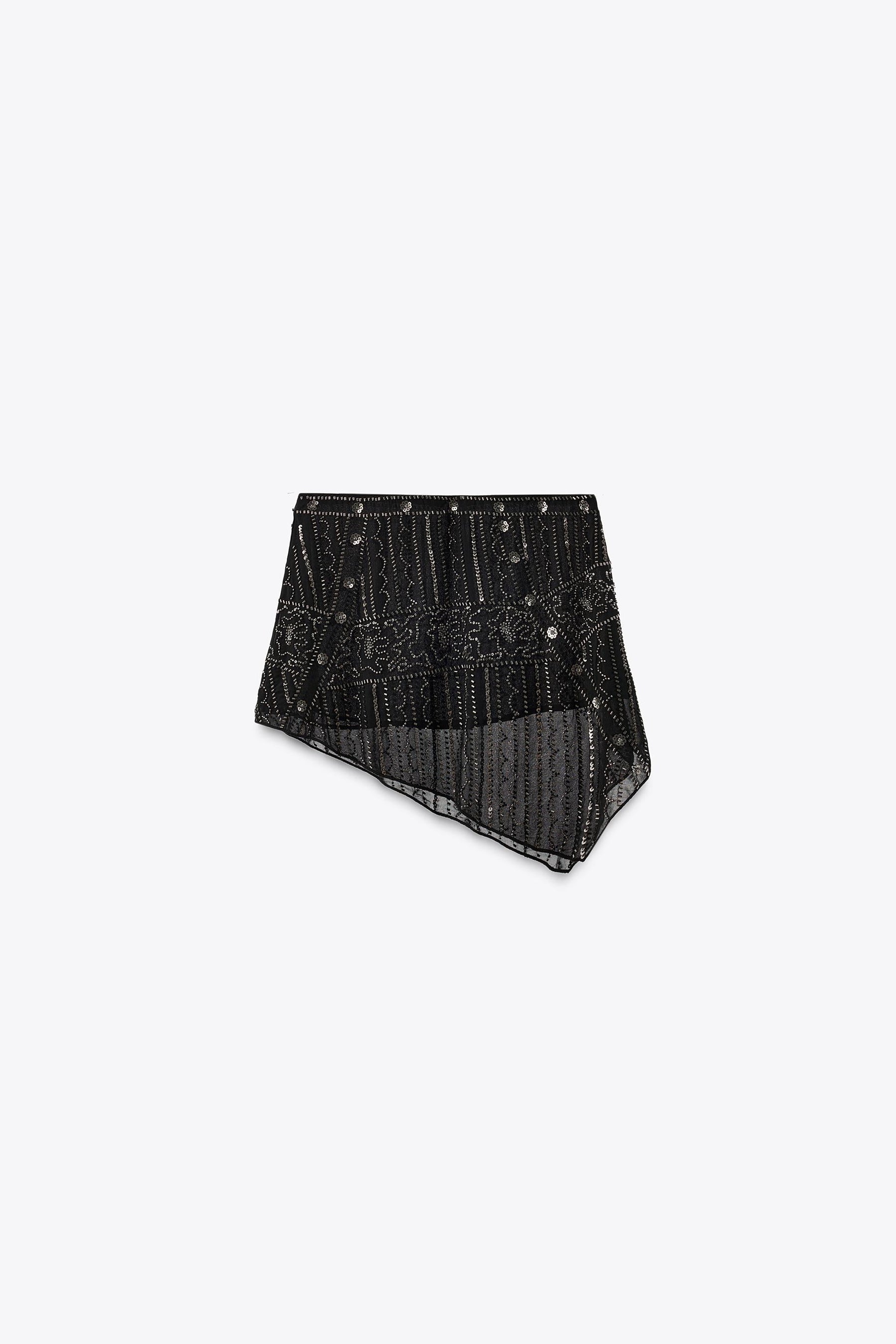 Embroidered Mini Skirt